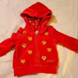 Juicy Couture 3-6mos zippered/hooded jacket